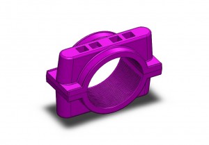 Purple Cable Cleat or Cable Clamp from Delta Sama