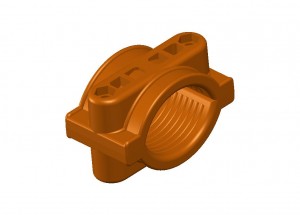 Orange Cable Cleat or Cable Clamp from Delta Sama