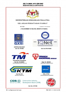 Certificate from Ministry of Finance Malaysia