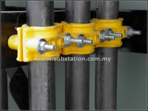 Yellow Cable Cleat or Cable Clamp from Delta Sama